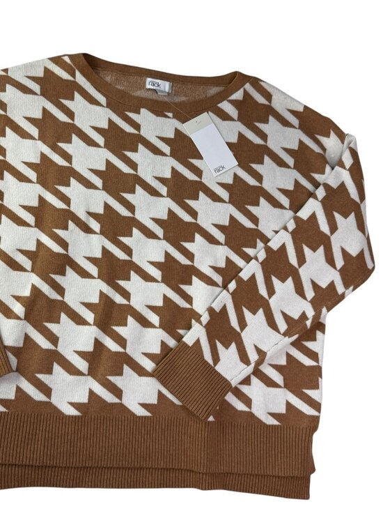 Nordstrom Sweaters - Nordstrom New NWT Sweater White Brown Tessellation Pattern. Size Women's M.